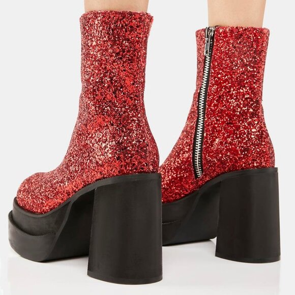 TREETZZZ AND MANY TRIXXX  Mystical Sparks Platform Boots ( BRAND NEW !!!! ) - Picture 3 of 7